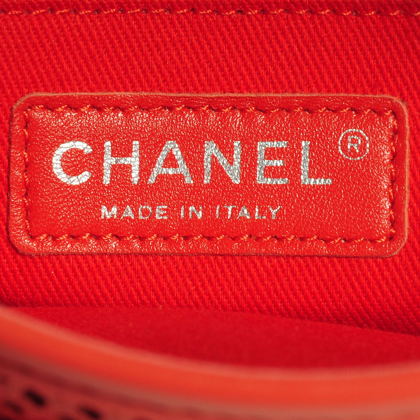 Perforated Calfskin Up In The Air Flap Red