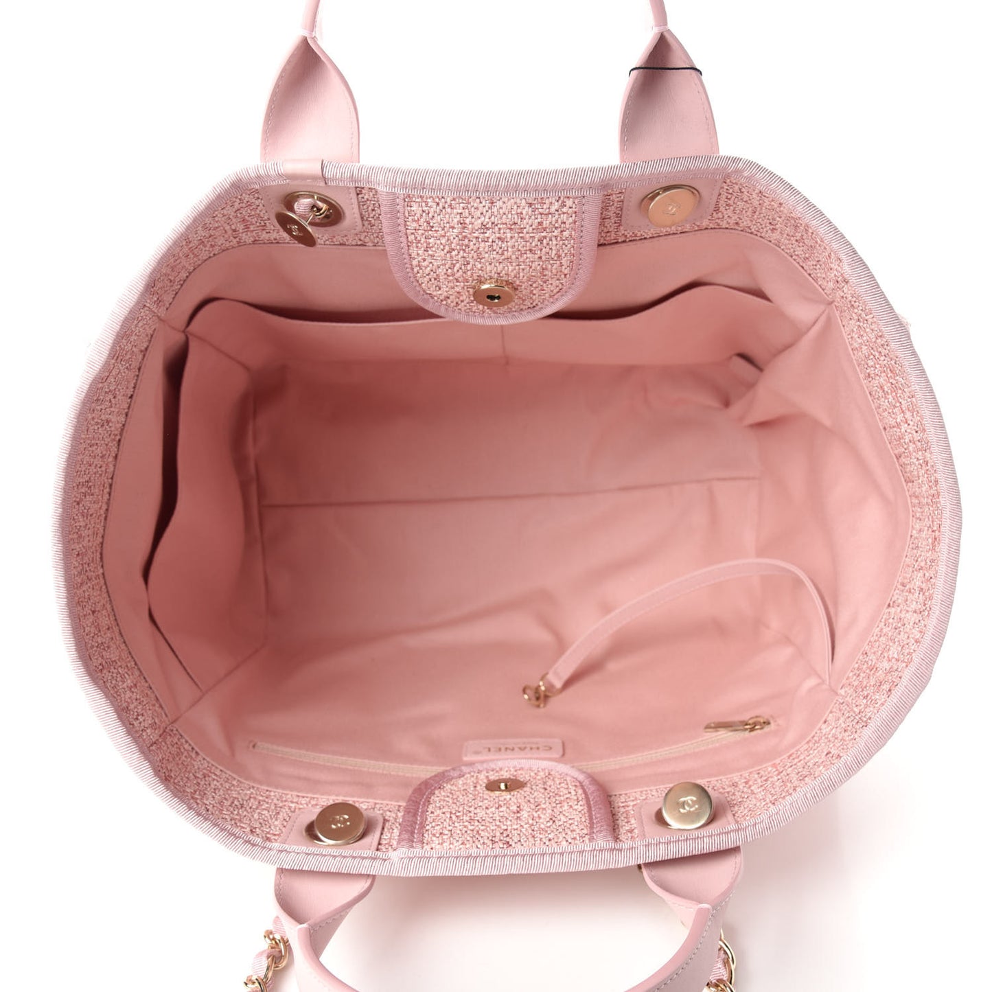 Lurex Boucle Deauville Medium Tote Pink