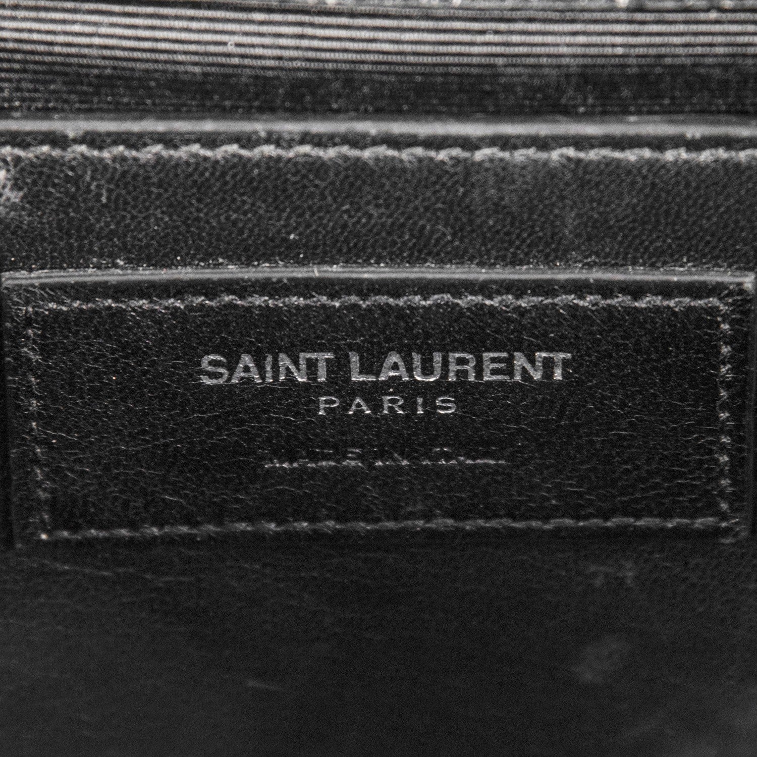 Saint Laurent Calfskin Crocodile Embossed Medium Classic Monogram Kate Tassel Satchel Black 7 of 7
