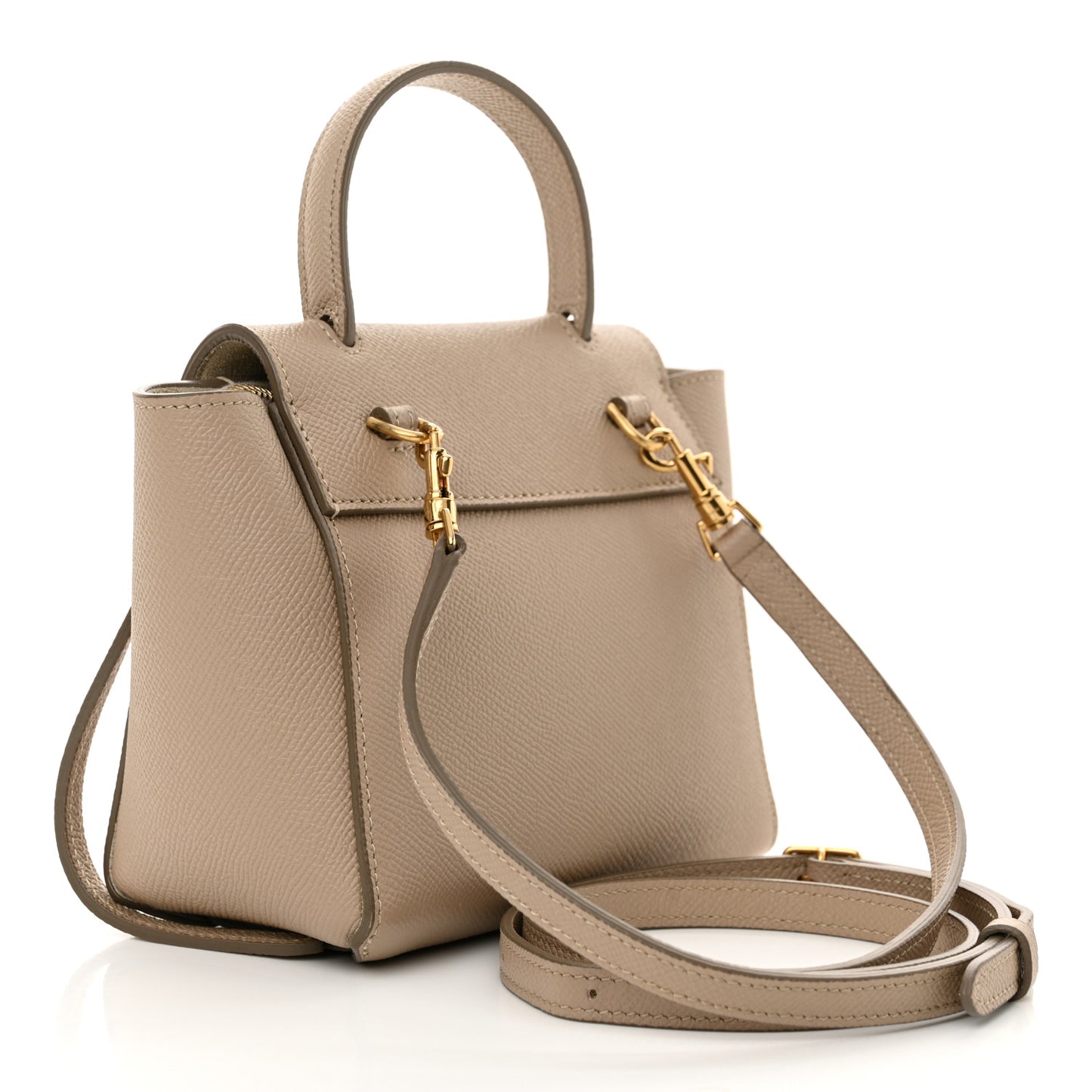 Grained Calfskin Pico Belt Bag Light Taupe