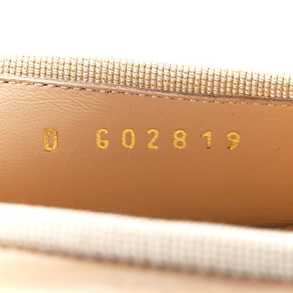Chanel Lambskin Cap Toe CC Ballerina Flats 36 Beige Black 8 of 11