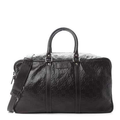 Gucci Guccissima Medium Carry On Duffle Dark Brown 1 of 15