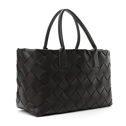 Bottega Veneta Nappa Intrecciato Maxi Cabat Tote Brown Yellow 3 of 9