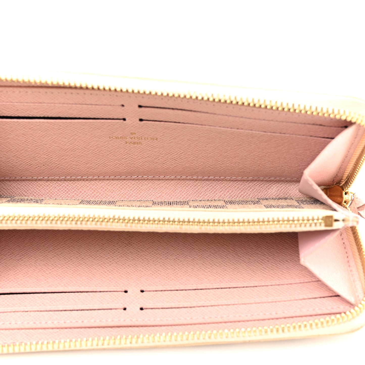 Damier Azur Clemence Wallet Rose Ballerine