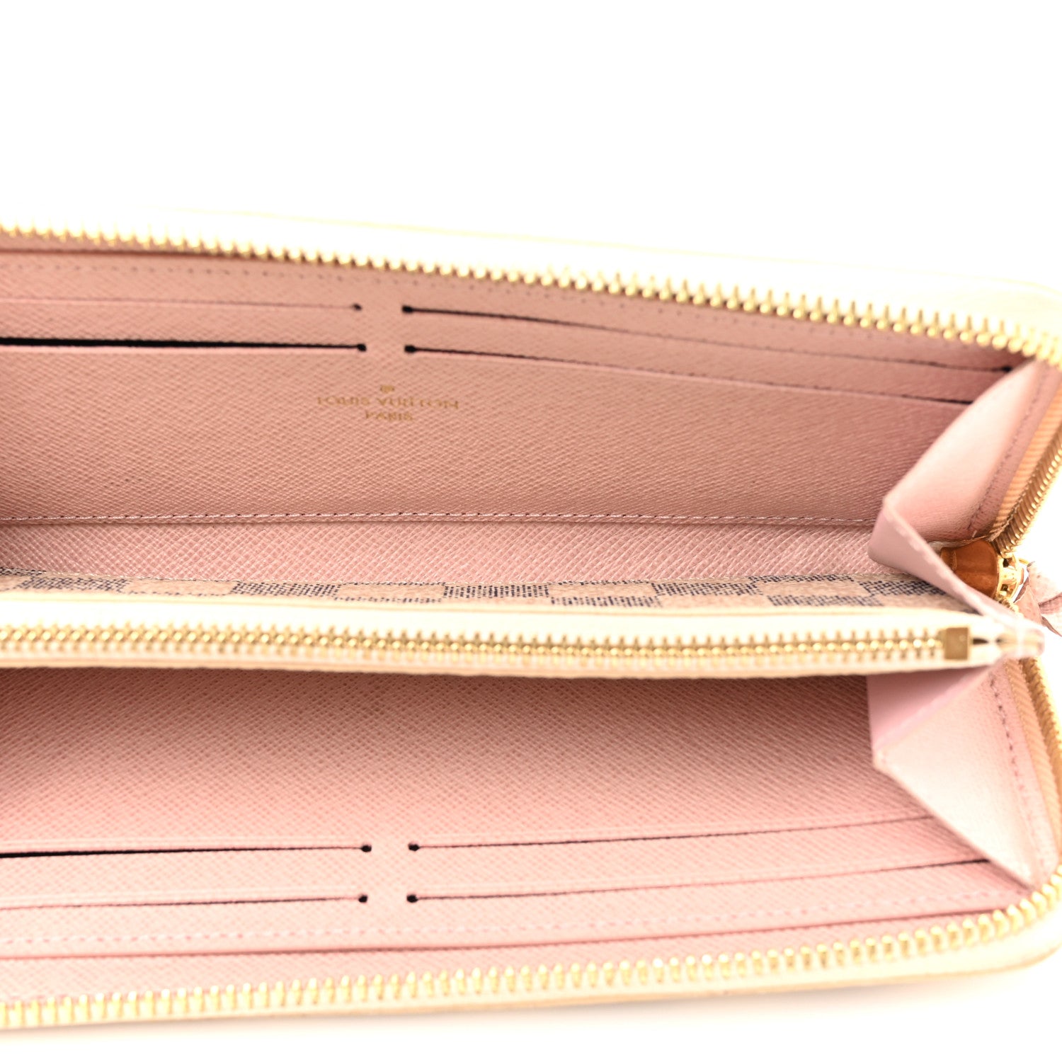 Louis Vuitton Damier Azur Clemence Wallet Rose Ballerine 5 of 9