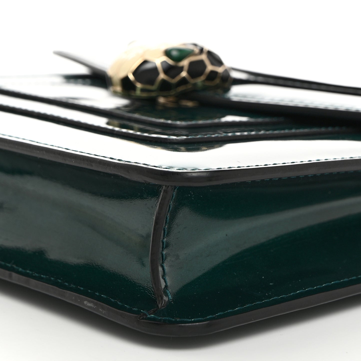 Patent Serpenti Forever Crossbody Emerald