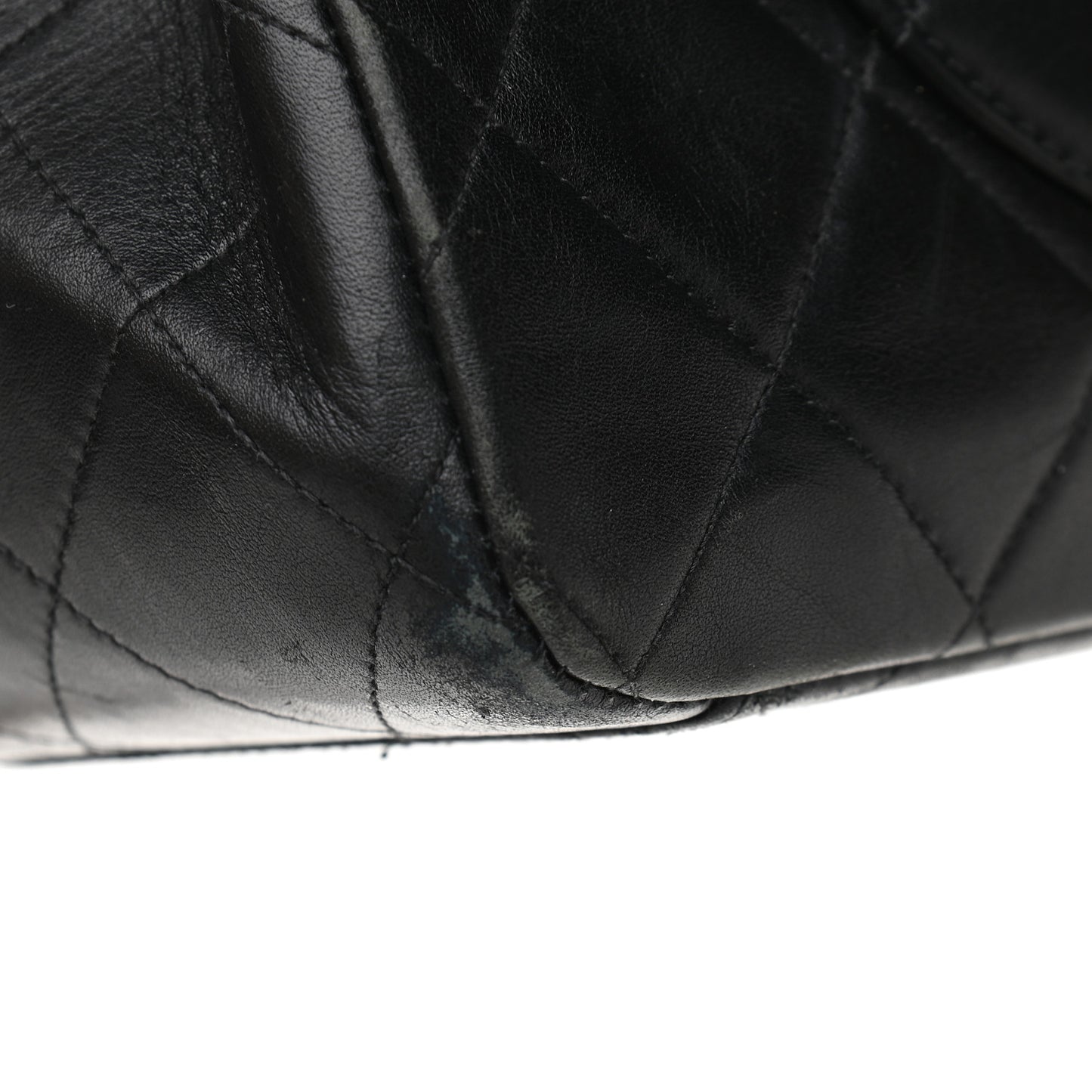 Lambskin Quilted XL Jumbo Single Flap Black