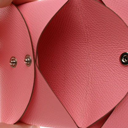 Hermes Epsom Calvi Duo Card Case Rose Confetti 8 of 8