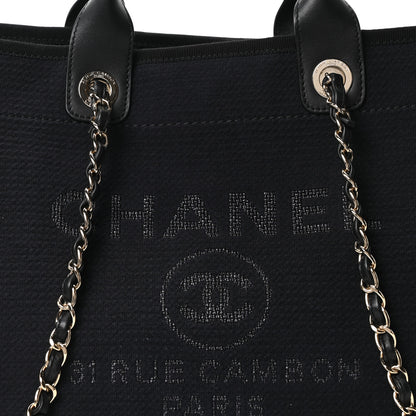 Chanel Mixed Fibers Medium Deauville Tote Black 9 of 11