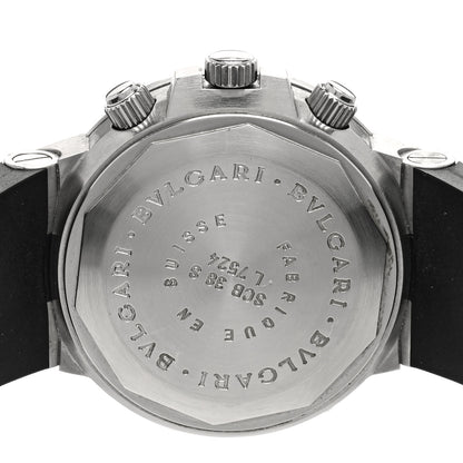 Bulgari Stainless Steel Rubber 38mm Diagono Scuba Chronograph Automatic Watch Black 4 of 4