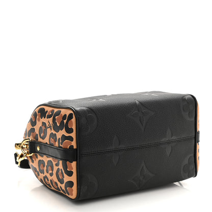 Louis Vuitton Empreinte Monogram Giant Wild At Heart Speedy Bandouliere 25 Black 4 of 9