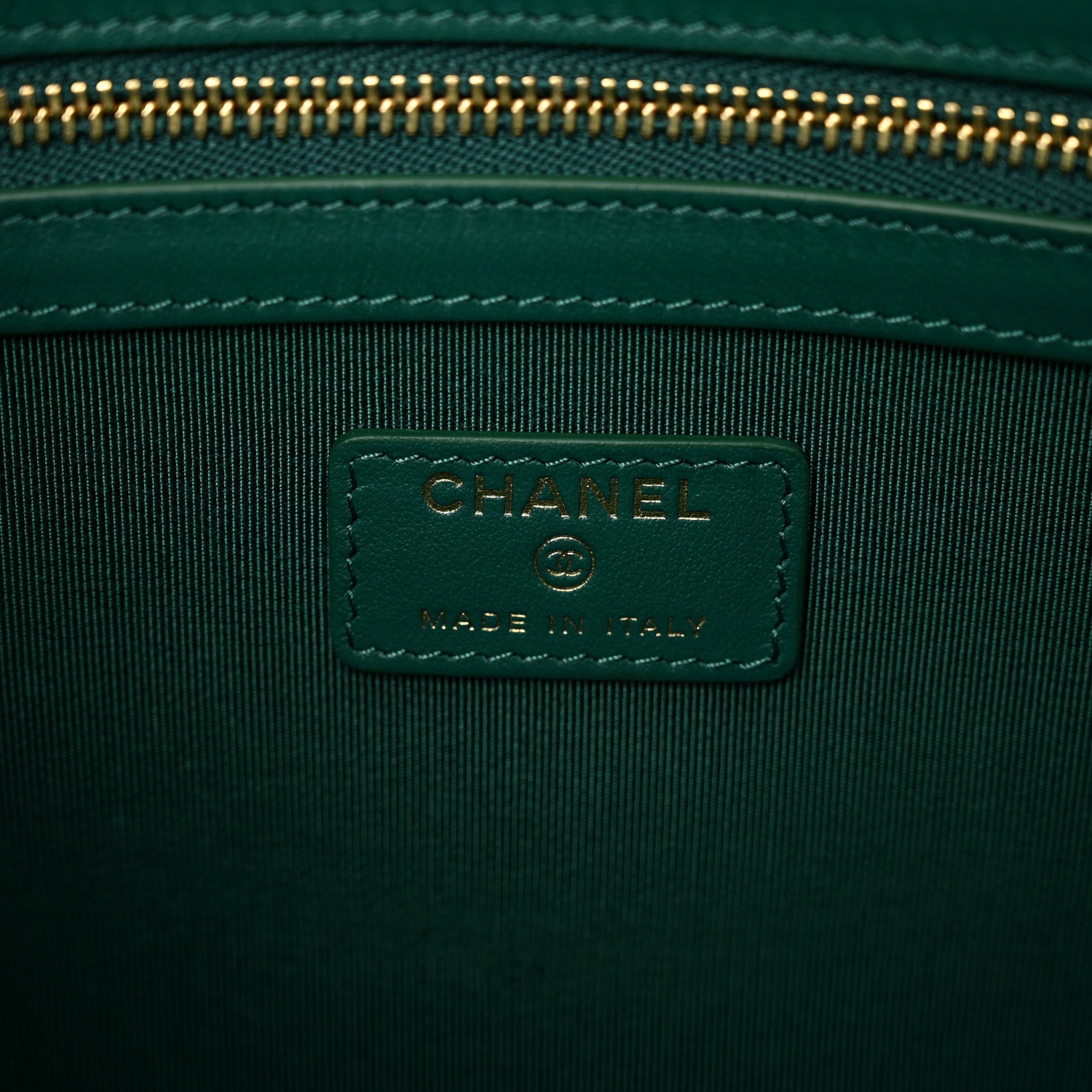 Chanel Jersey Quilted Medium Cosmetic Case Blue 6 of 8