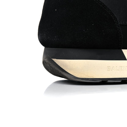 Balenciaga Mesh Calfskin Neoprene Suede Mens Race Runner Sneakers 45 Black 8 of 23