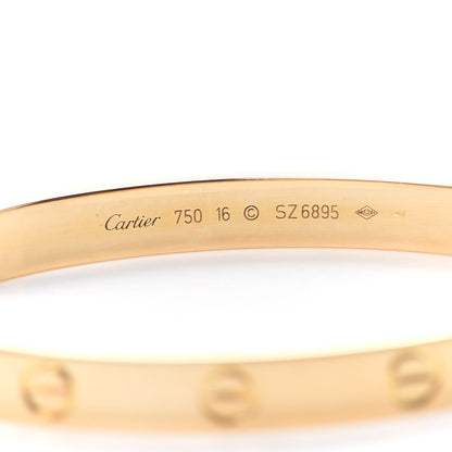 Cartier 18K Yellow Gold LOVE Bracelet 16 5 of 7