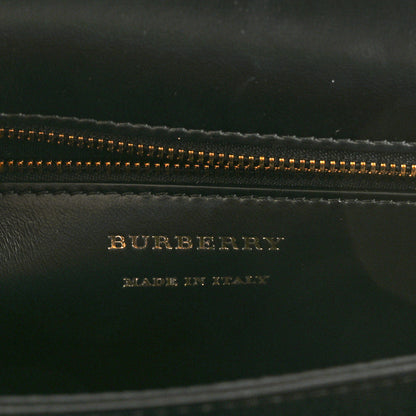 Burberry Smooth Calfskin 1983 Knight Check Link Shoulder Bag Black 6 of 10