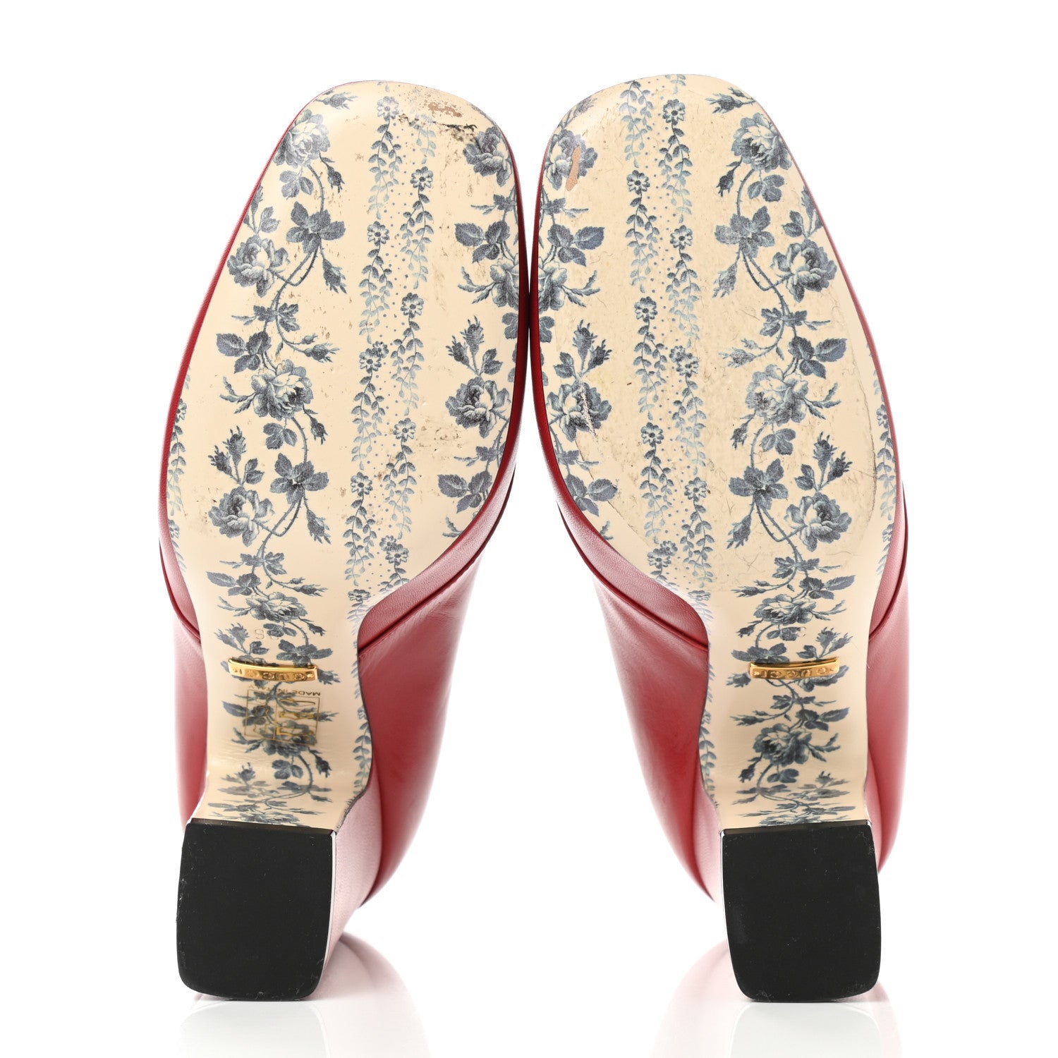 Gucci Malaga Kid GG Victoire 95mm Loafer Pumps 36 Hibiscus Red 5 of 8