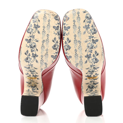 Gucci Malaga Kid GG Victoire 95mm Loafer Pumps 36 Hibiscus Red 5 of 8