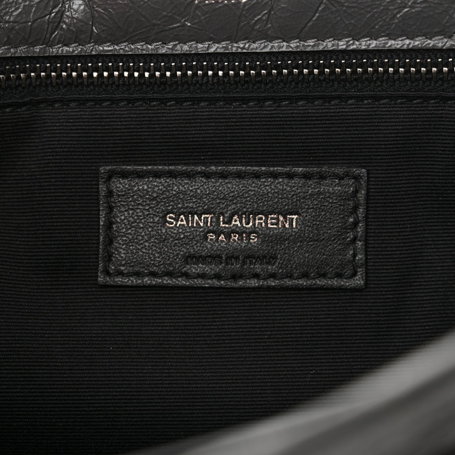 Saint Laurent Crinkled Calfskin Matelasse Monogram Medium Niki Chain Satchel Storm 7 of 11