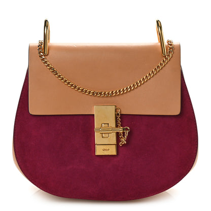 Chloe Suede Smooth Calfskin Drew Shoulder Bag Misty Beige 1 of 8