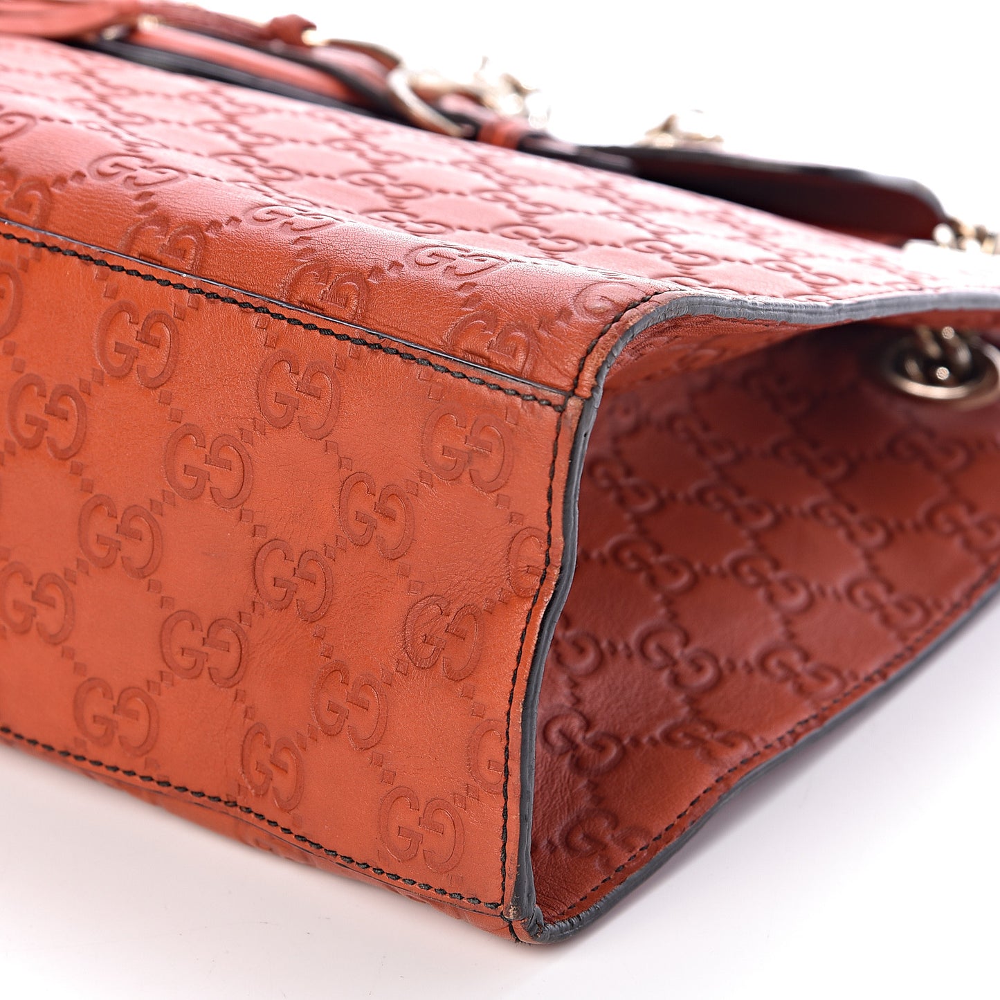 Guccissima Large Emily Chain Shoulder Bag Sun Orange