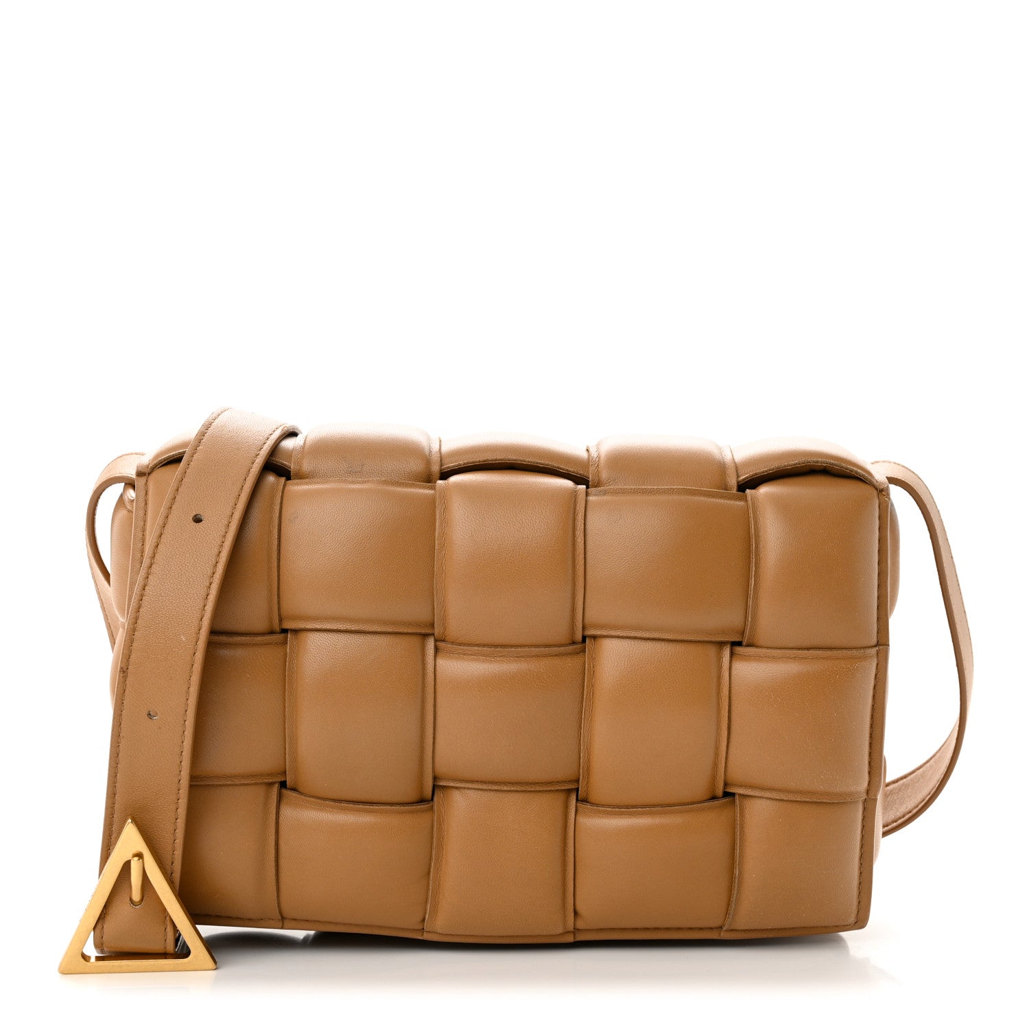 Bottega Veneta BOTTEGA VENETA Nappa Maxi Intreccio Padded Cassette Crossbody Bag Caramel 1 of 15