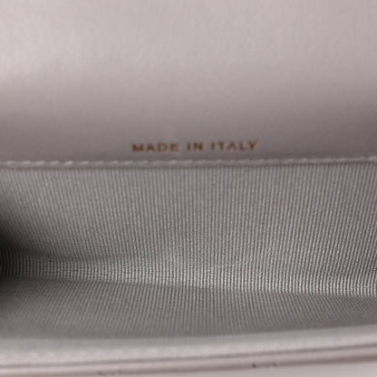 Chanel Lambskin Quilted Flap Card Holder Wallet Grey 5 of 11