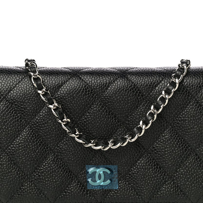 Chanel Caviar Quilted Wallet On Chain WOC Black 9 of 12
