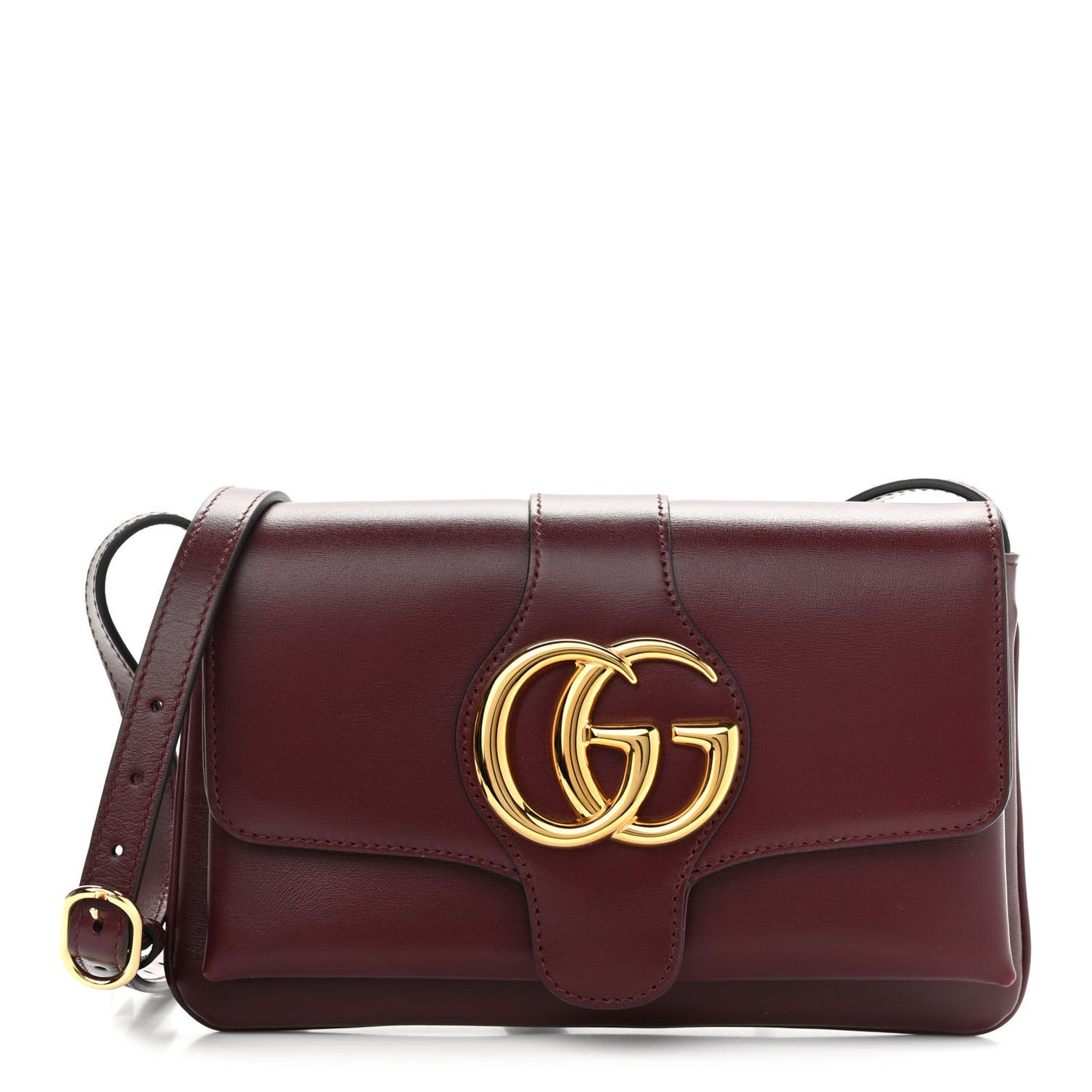 Vitello Palmellato Lux Small Arli Flap Shoulder Bag Vintage Bordeaux