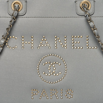 Chanel Caviar Studded Small Deauville Tote Grey 8 of 14