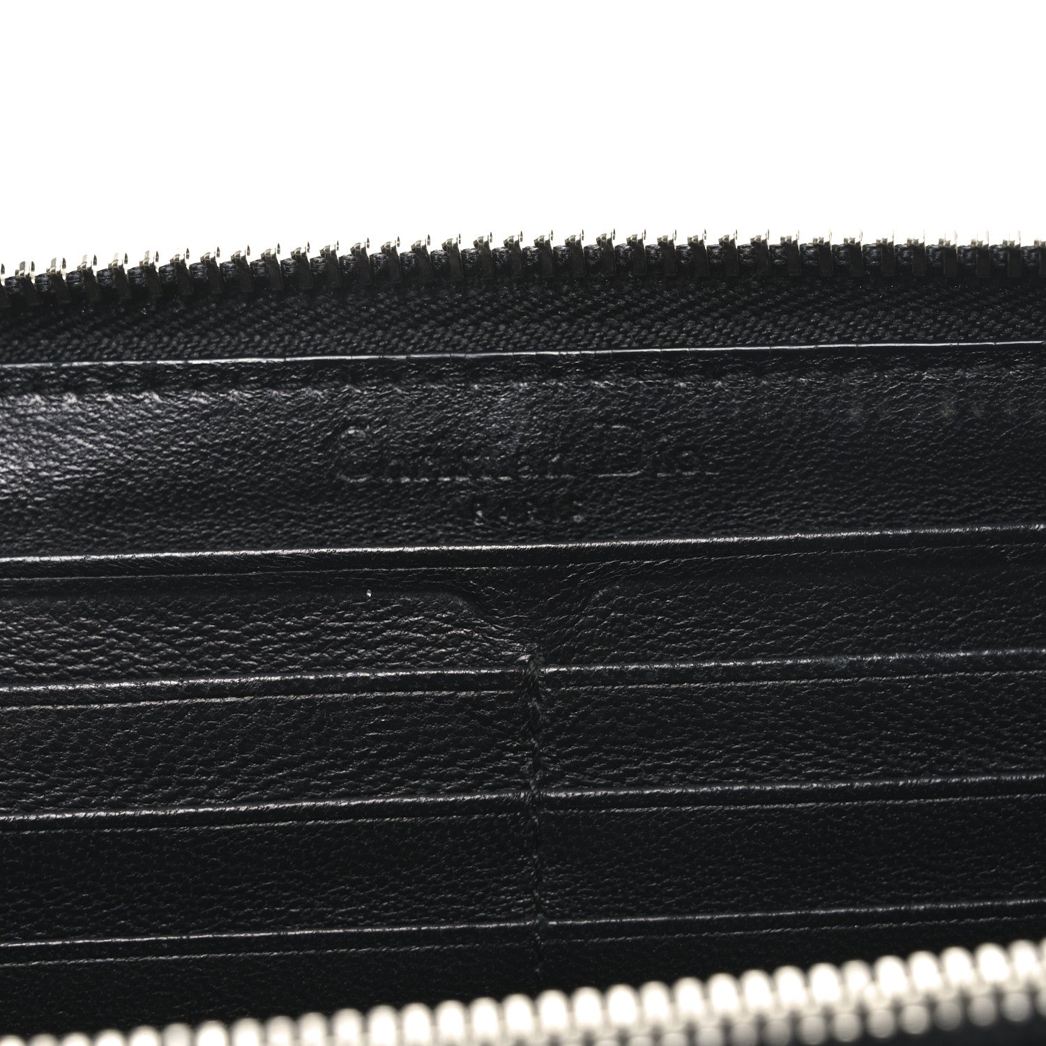Christian Dior Patent Cannage Lady Dior Continental Zip Wallet Black 6 of 7