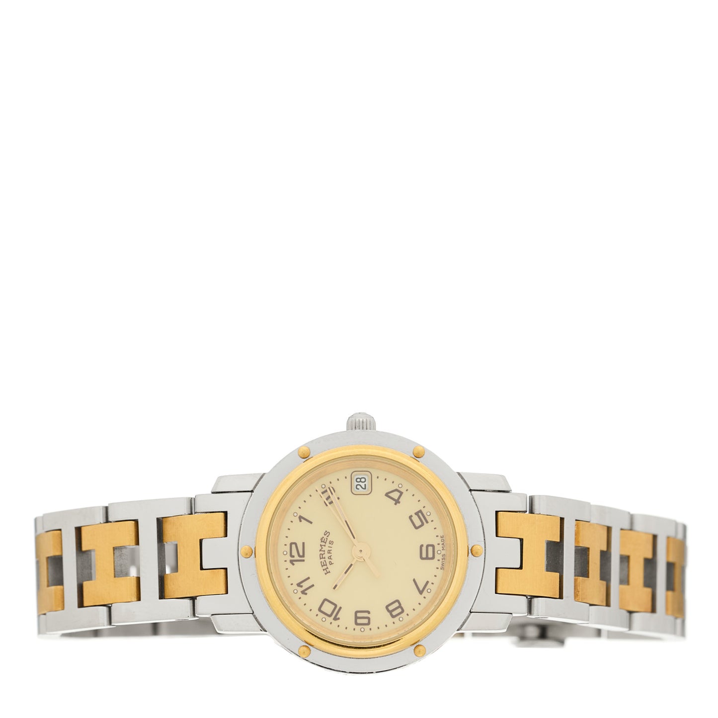 Stainless Steel 24mm Clipper Quartz Watch Gold