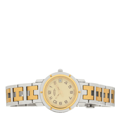 Hermes Stainless Steel 24mm Clipper Quartz Watch Gold 2 of 4