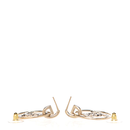 Chanel Baguette Crystal High Society CC Drop Earrings Gold 3 of 5