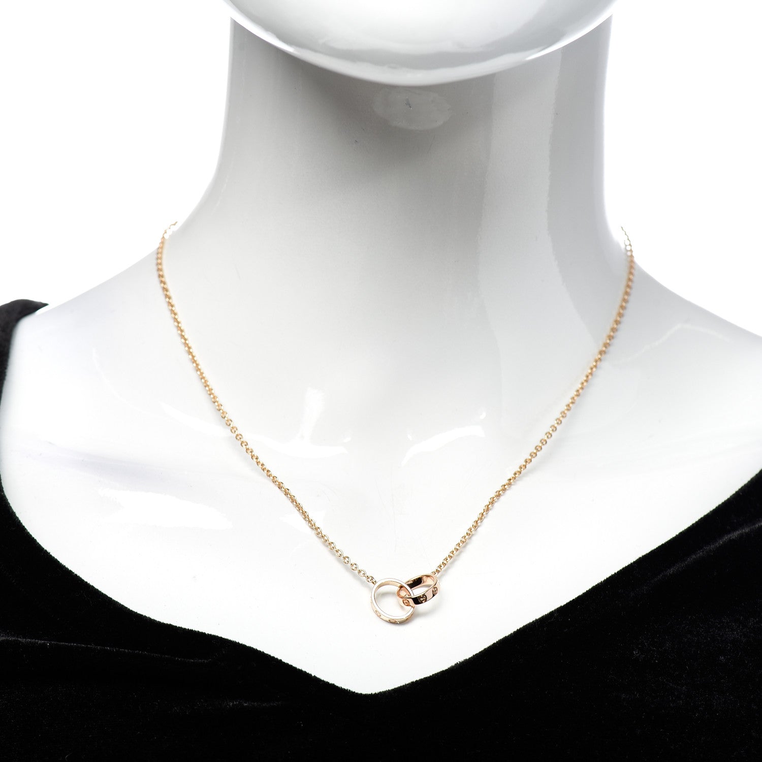 Cartier 18K Pink Gold Interlocking LOVE Necklace 2 of 5