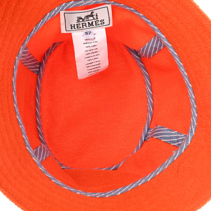 Hermes Cotton Eden Bucket Hat 57 Geranium 7 of 8