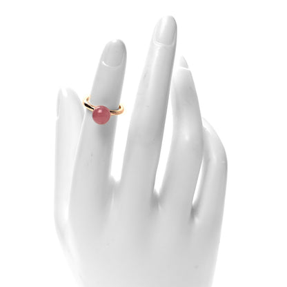 Tiffany 18K Rose Gold Rose Quartz HardWear Ball Ring 47 4 2 of 5
