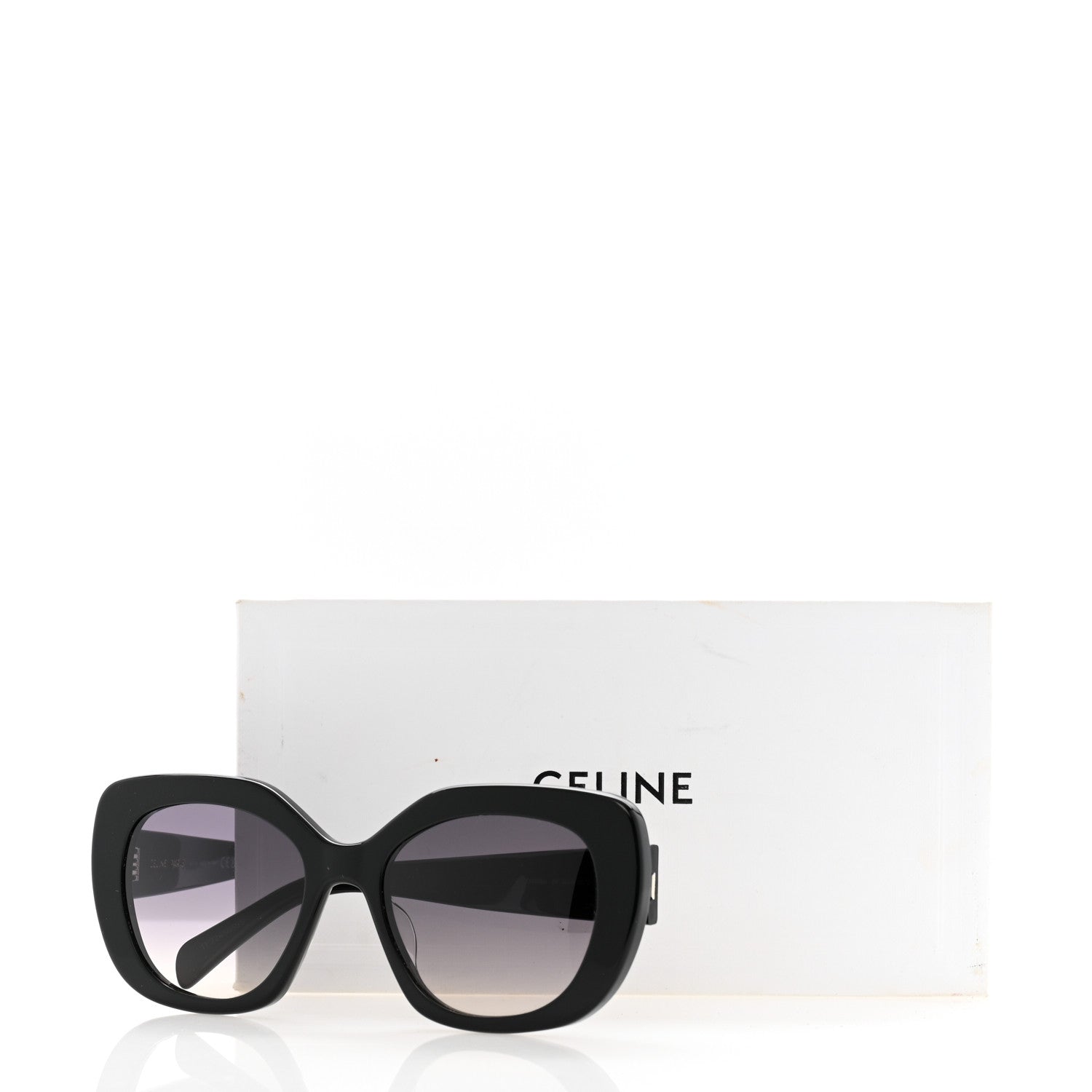 Celine Acetate Triomphe 01 Square Sunglasses CL 40226U Black 7 of 7