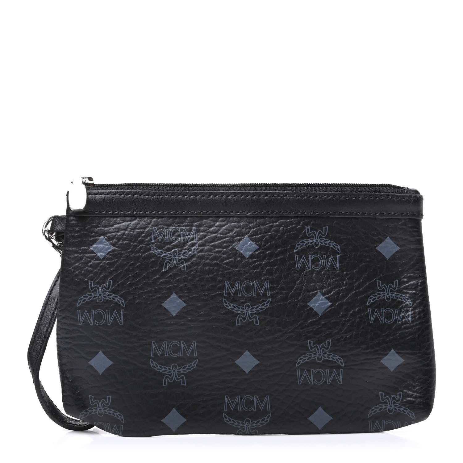 MCM Visetos Wristlet Pouch Black 1 of 6