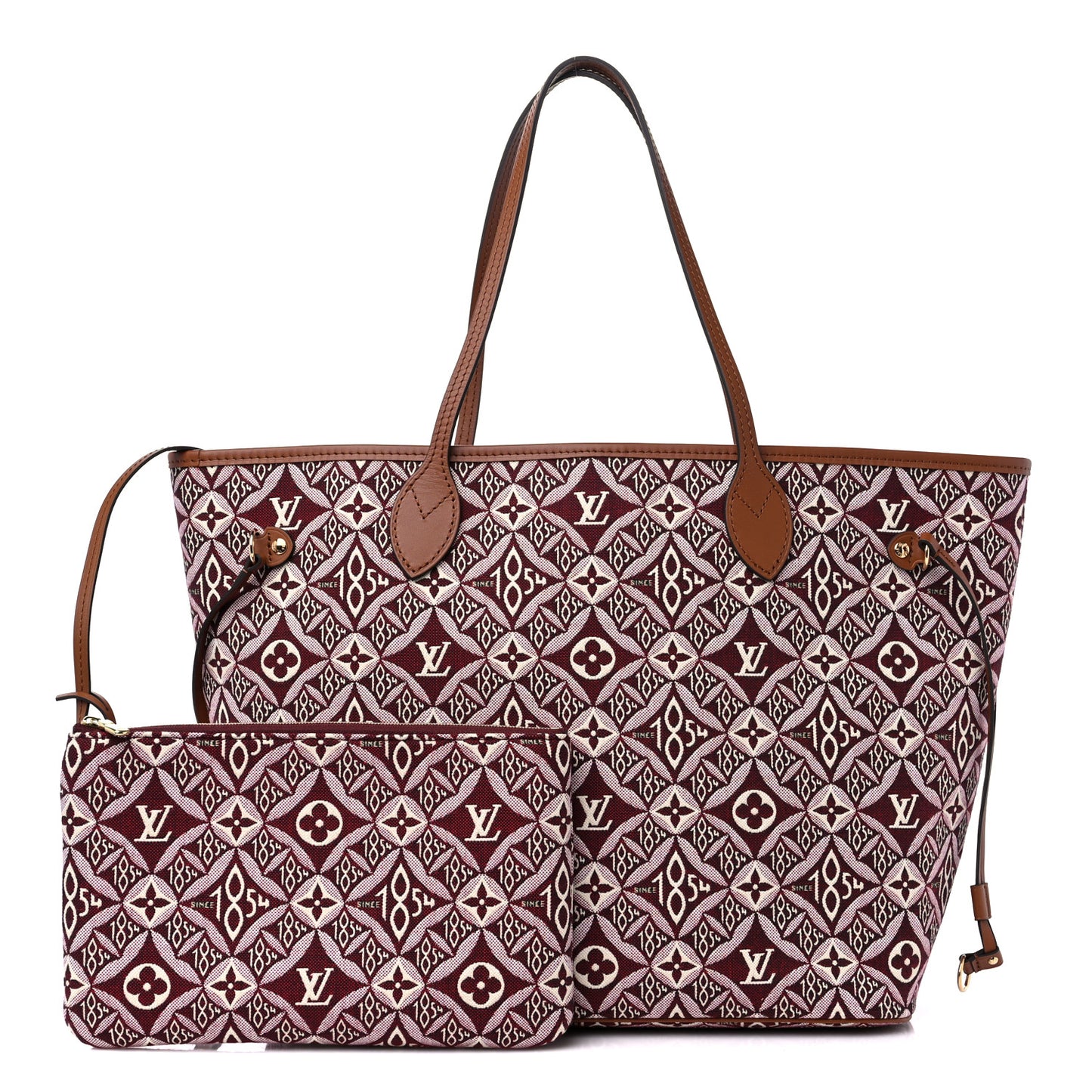 Jacquard Since 1854 Neverfull MM Bordeaux