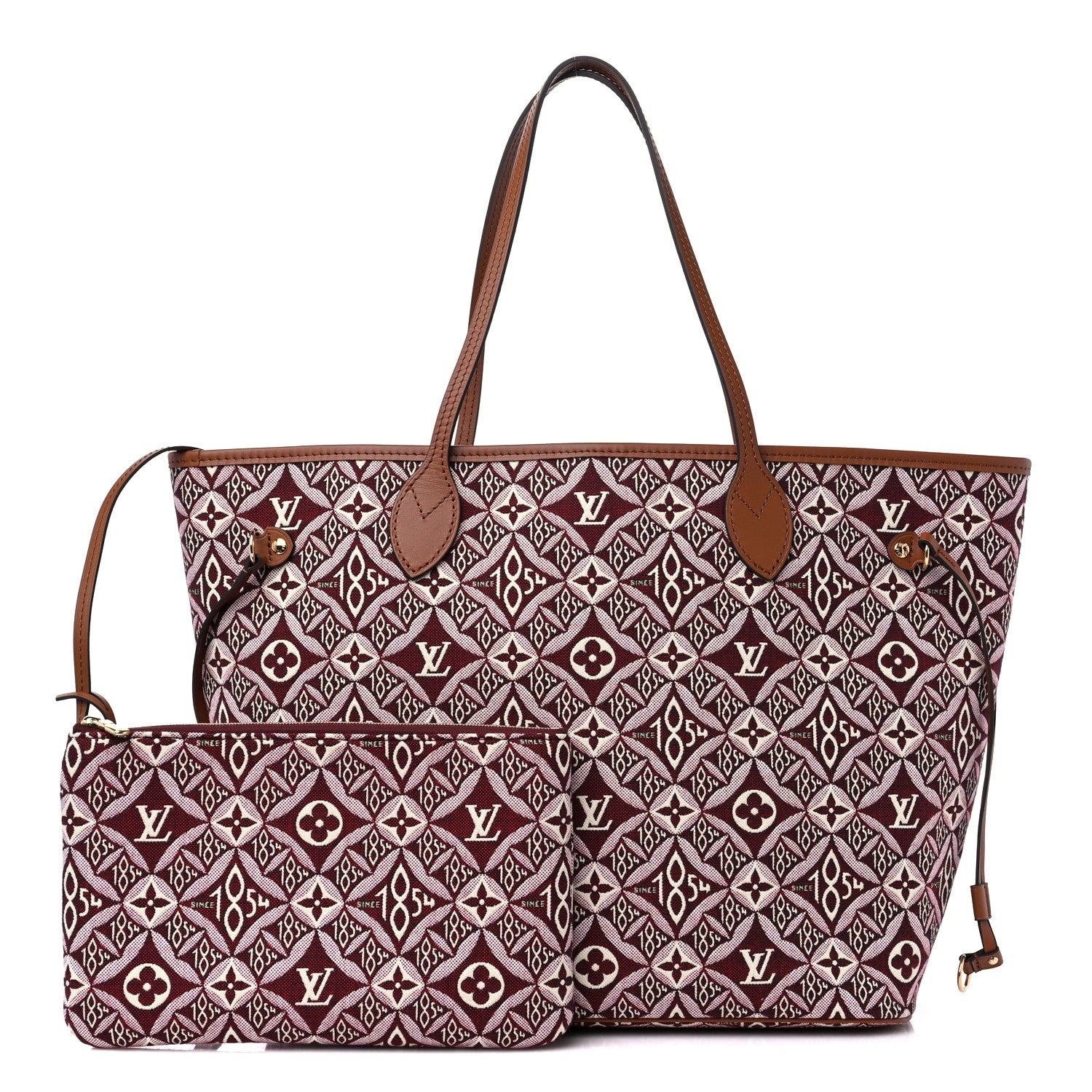 Louis Vuitton Jacquard Since 1854 Neverfull MM Bordeaux 1 of 9