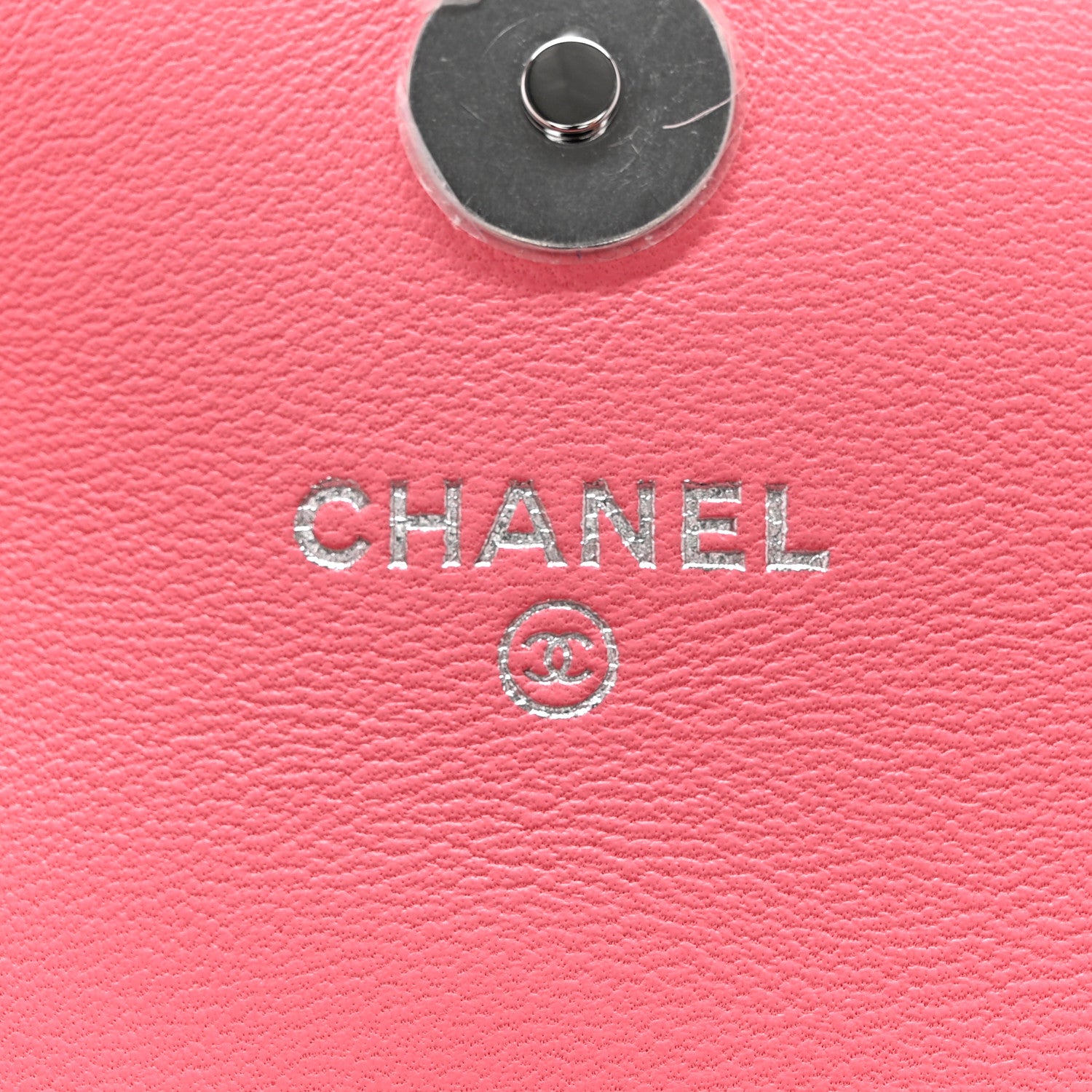 Chanel Shearling Lambskin CC Hook Card Holder Pink 6 of 8