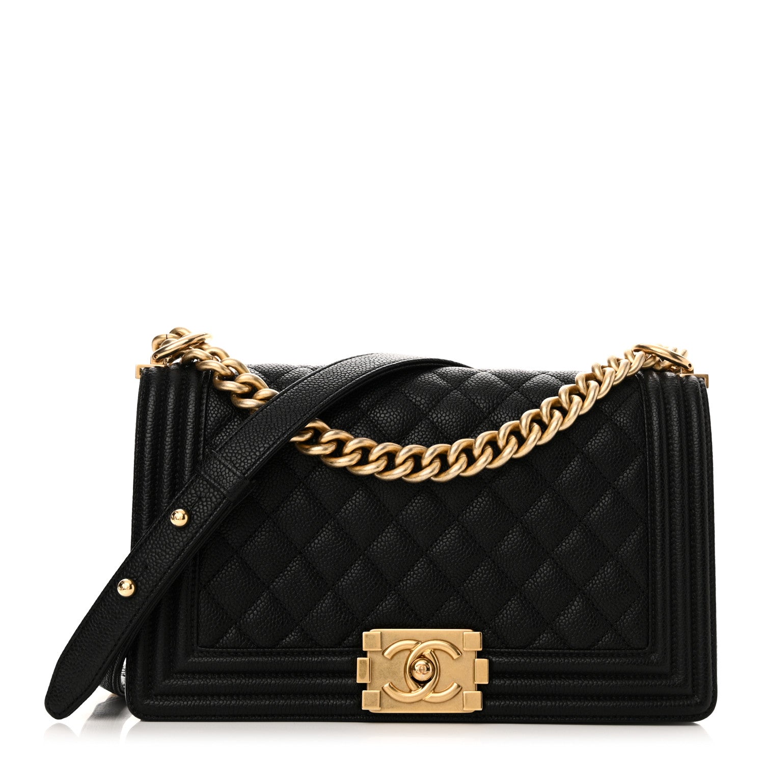 Chanel Caviar Quilted Medium Boy Flap Black 1 of 11