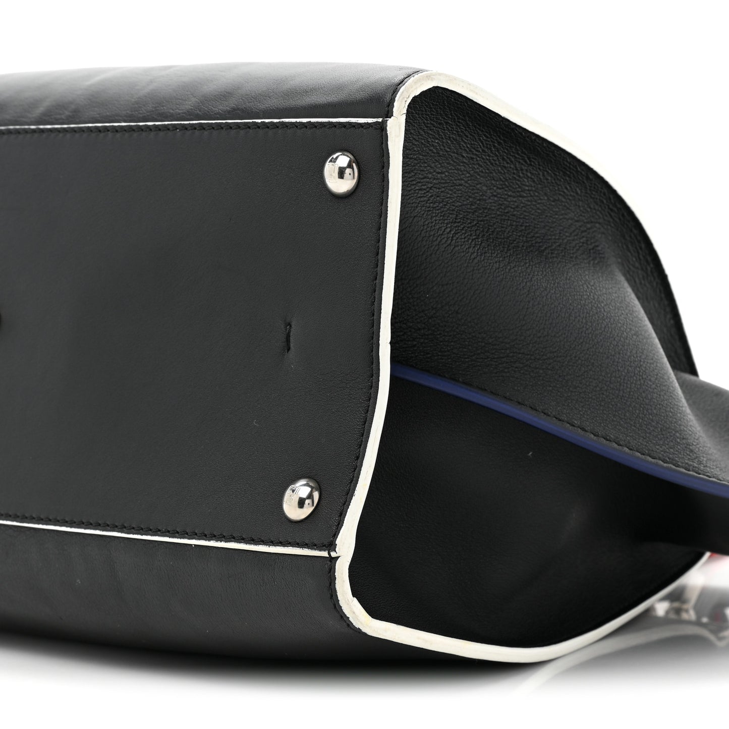 Vitello Dolce Shiny Nappa Petite 3Jours Tote Black Iris