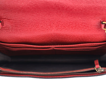 Gucci GG Supreme Monogram Web Queen Margaret Chain Wallet Red 5 of 9