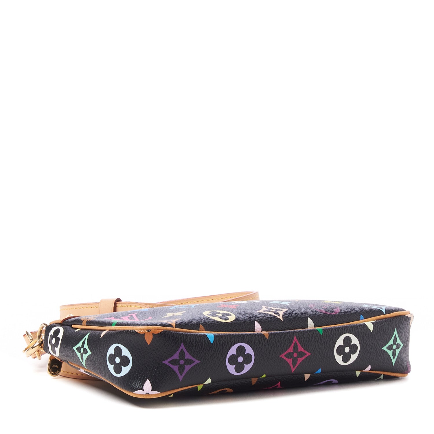 Louis Vuitton Monogram Multicolor Pochette Accessories Black Long Strap 5 of 10