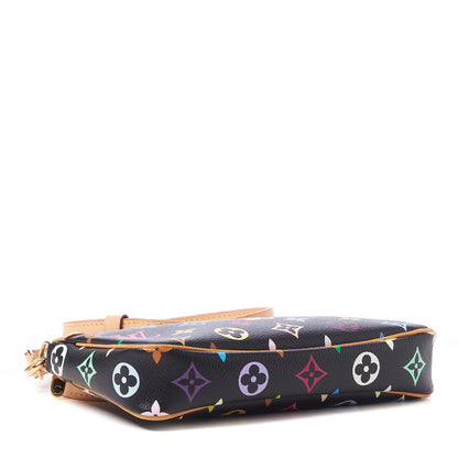 Louis Vuitton Monogram Multicolor Pochette Accessories Black Long Strap 5 of 10