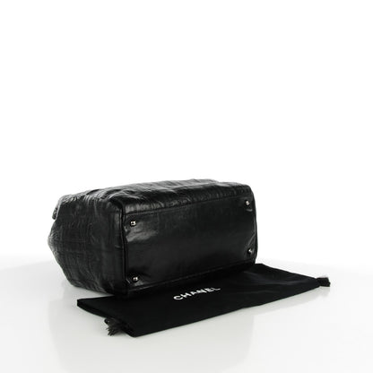 Chanel Lambskin Square Stitched Lax Accordion Shoulder Bag Black 4 of 7