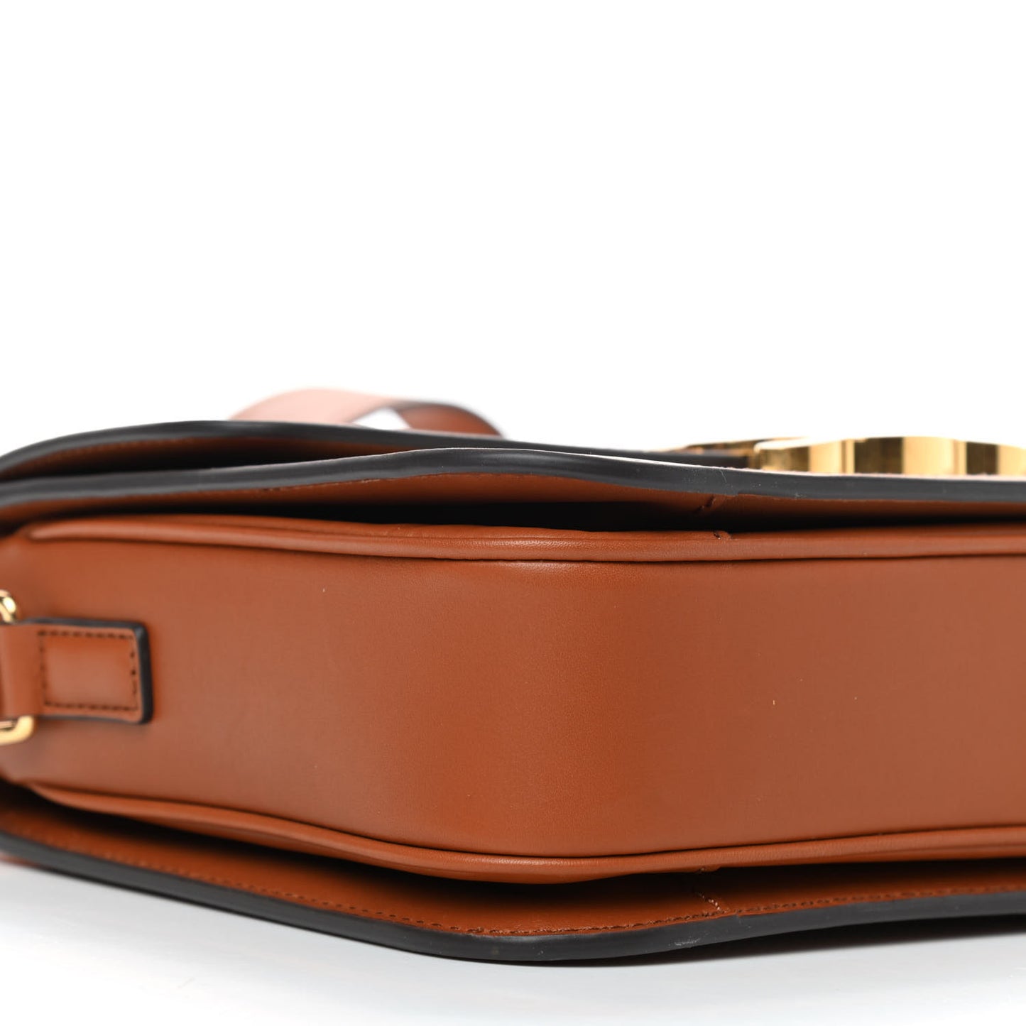 Textile Natural Calfskin Medium Triomphe Bag White Tan