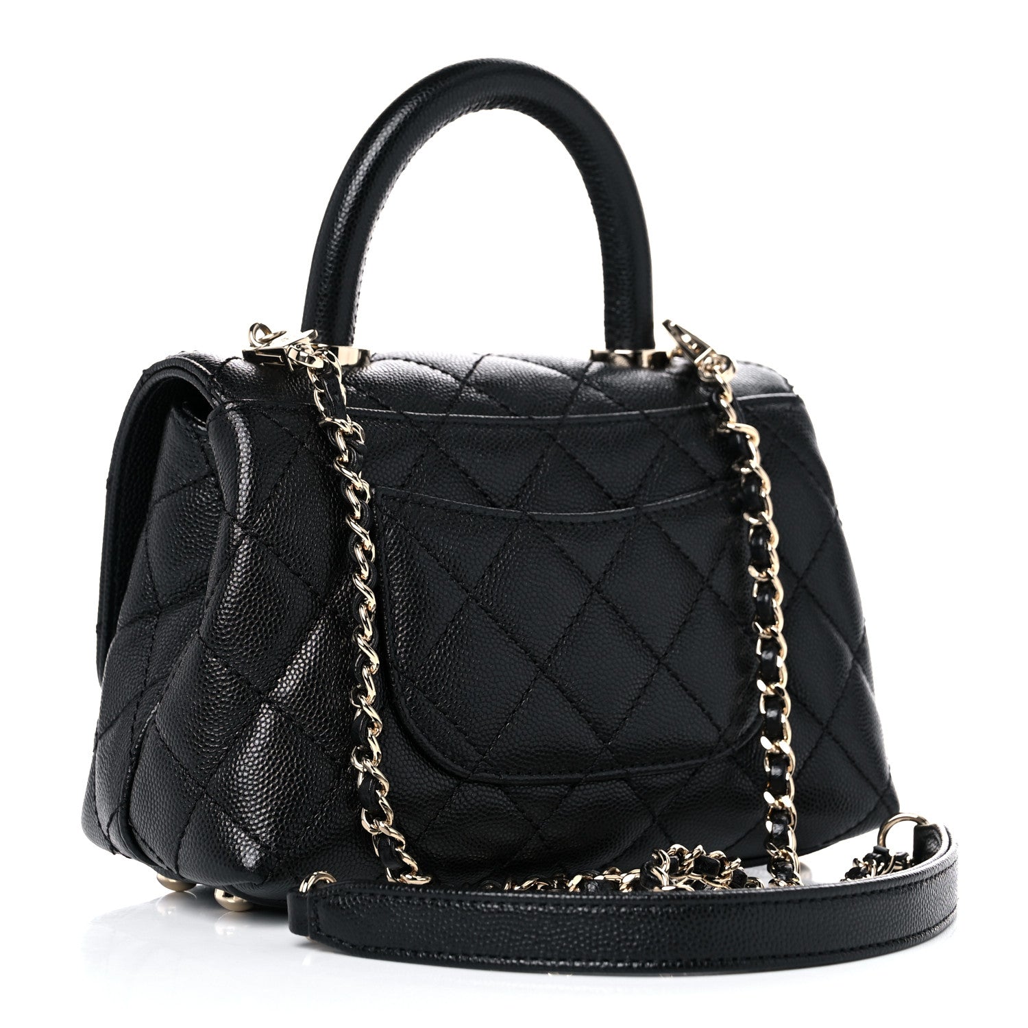 Chanel Caviar Quilted Extra Mini Coco Handle Flap Black 3 of 10