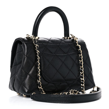 Chanel Caviar Quilted Extra Mini Coco Handle Flap Black 3 of 10